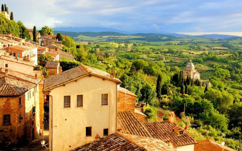 Naturskønne Toscana i Italien