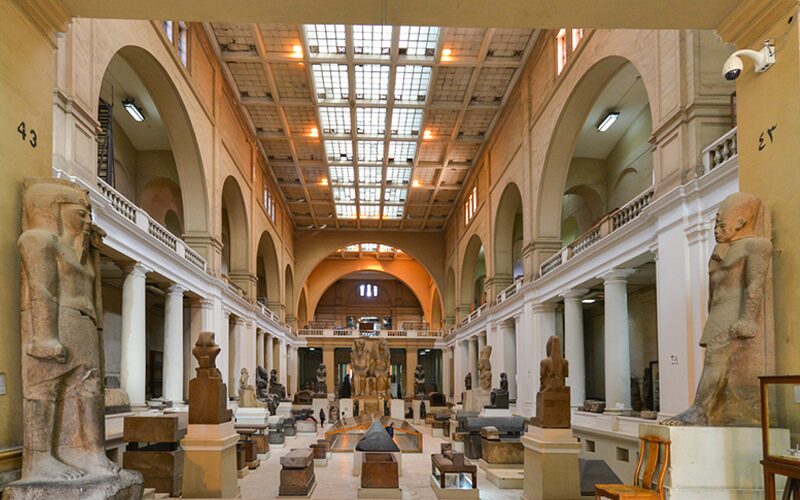 Tag på museum i Egypten