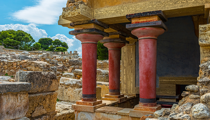knossos på kreta
